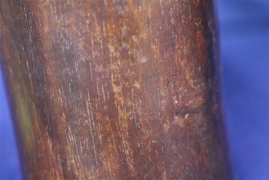A Chinese hardwood brushpot